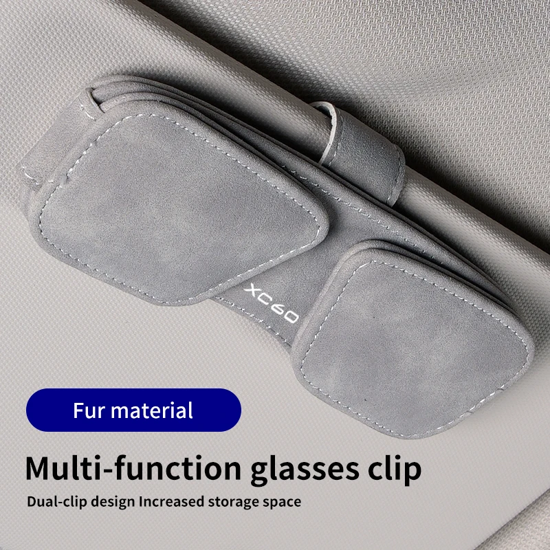 Кожаный автомобильный чехол для очков солнцезащитный козырек зажим карт