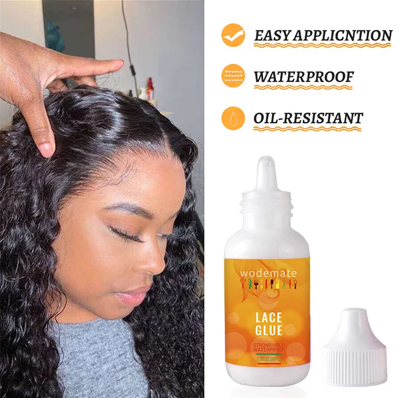 Lace Front Wig Adhesive Waterproof Lace Glue Invisible Hair Bonding Glue For Toupee Frontal+Lace Tint Mousse Wig Knots Concealer