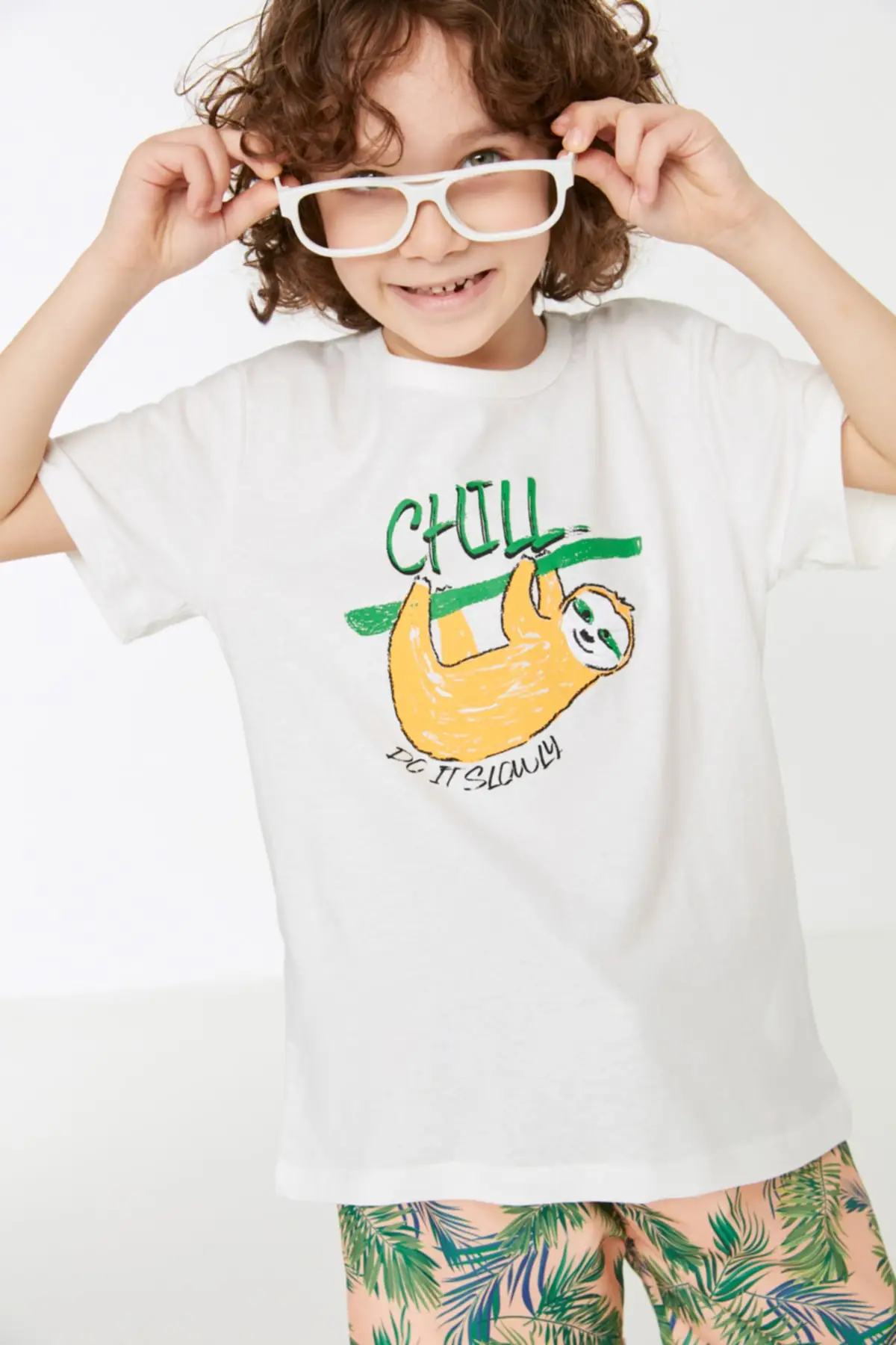 

Printed Male Child Knitted T-Shirt TKDSS22TS1271