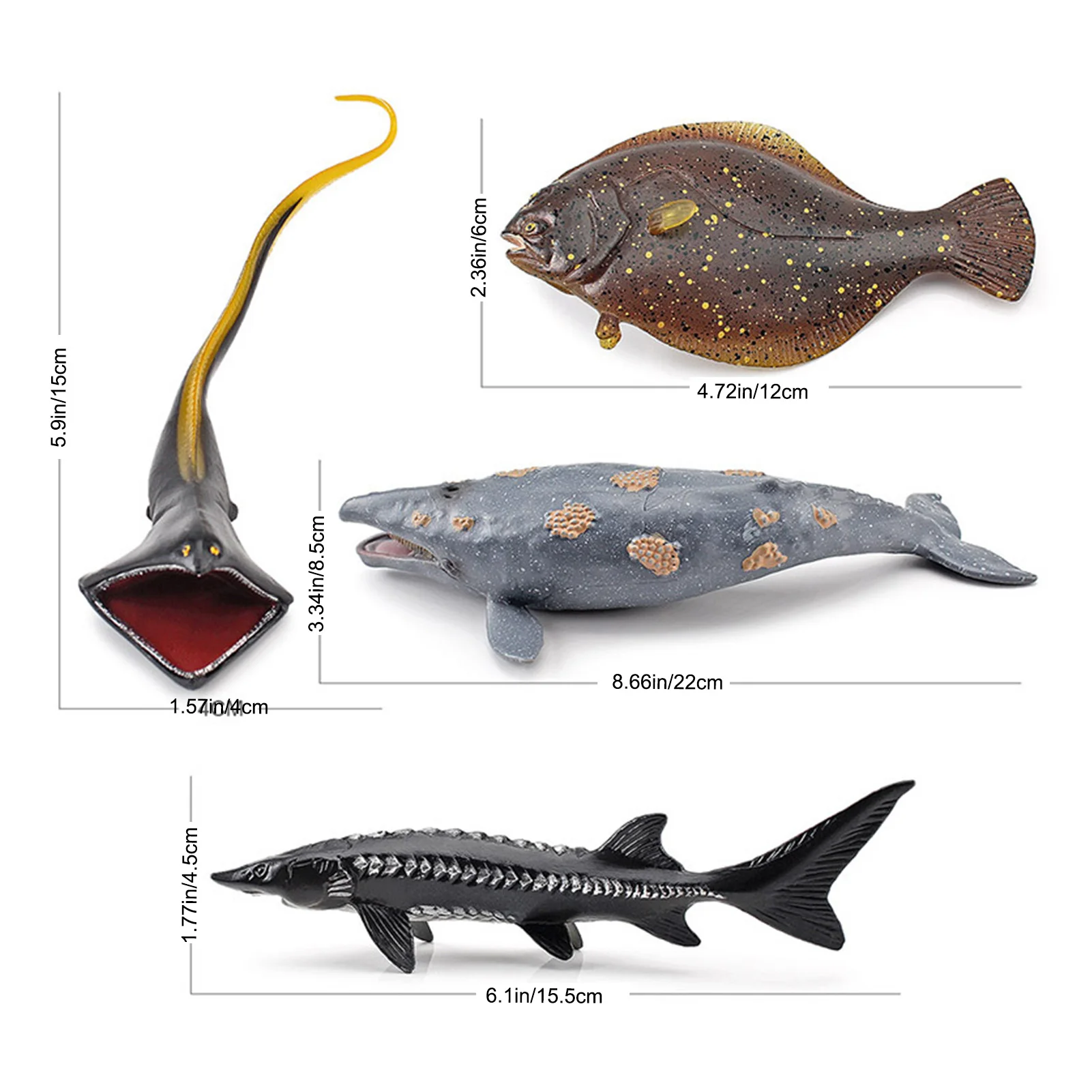 4 шт. экшн-Фигурки морских рыб |