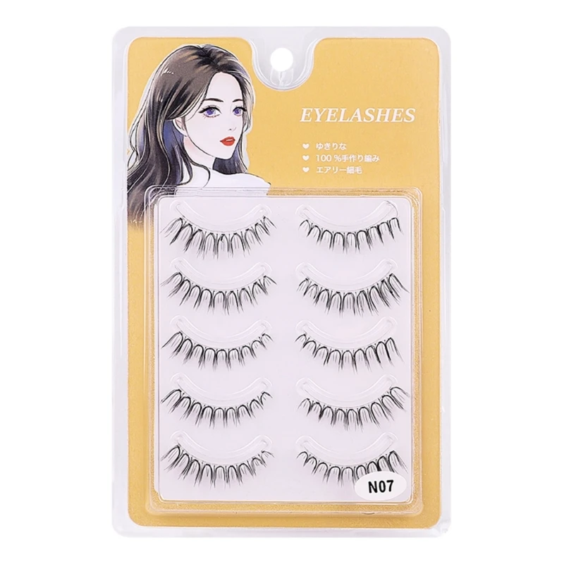 

Faux Mink Eyelashes with Clear-Band Natural Look Wispy Short False Eyelashes