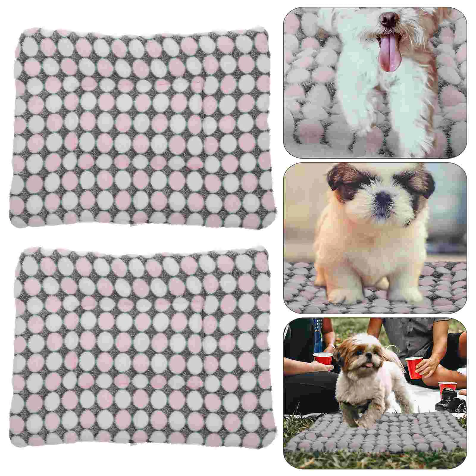 

Dog Mat Bed Pads Pet Cat Warm Sleeping Pee Pad Blanket Cushioncrate Blankets Kitten Winterwashable Puppy Carpet Insert Fleece