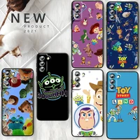 cute toy story disney for samsung galaxy s22 s21 s20 fe ultra pro lite s10 5g s10e s9 s8 plus s7 edge soft black phone case