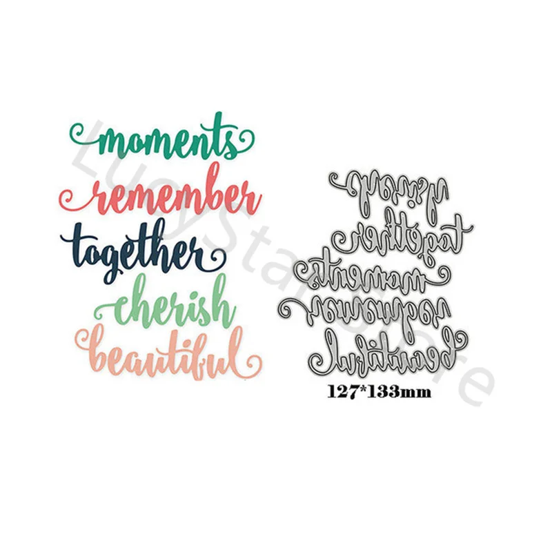 

Text Metal Letter Cutting Die Scrapbook No Lucency Stamps For Decorating Diy Paper Card Scrapbooking Album 2022 New Arrival