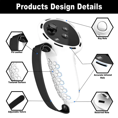 Регулируемый Ремешок На Запястье Для Контроллера Meta/Oculus Quest 3s, Защитный Чехол