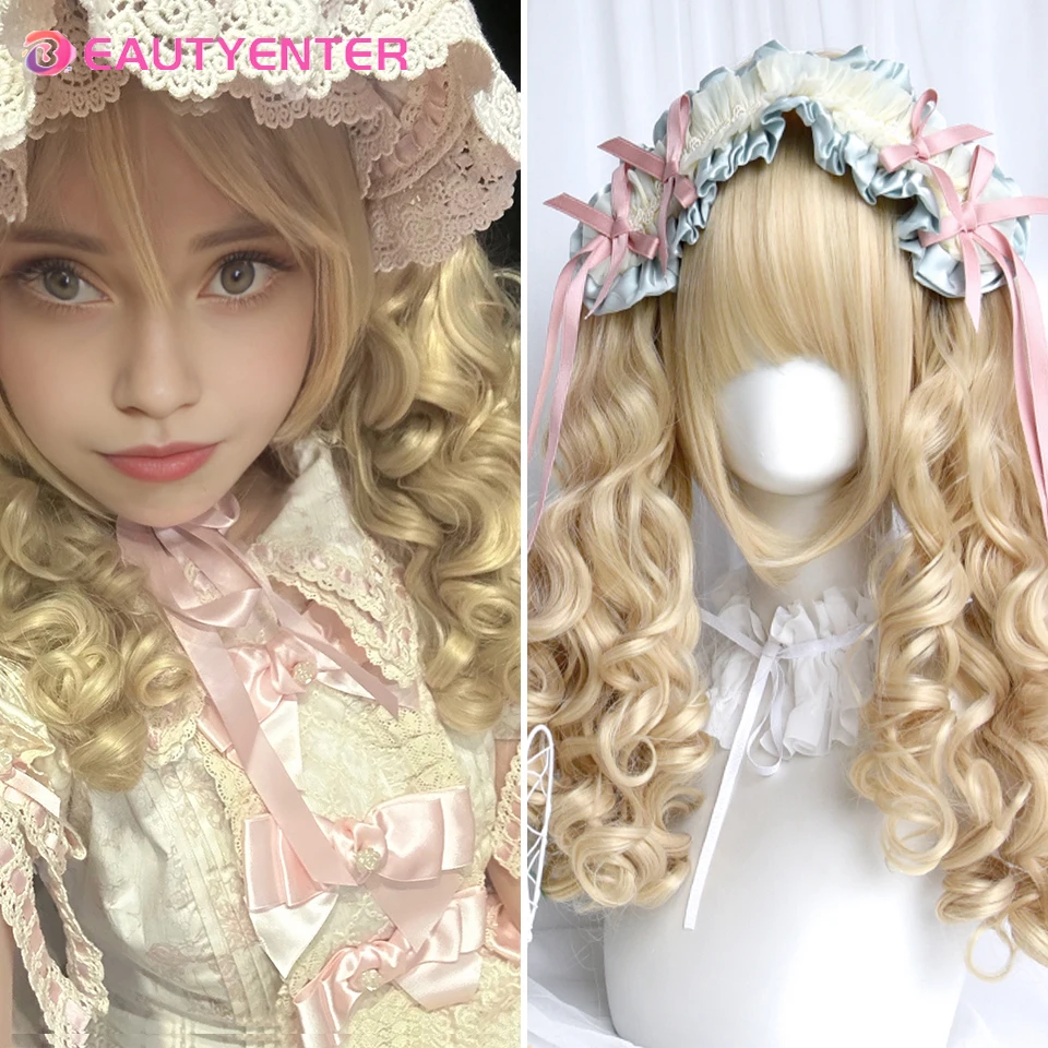 BeautyEnter золотистая блондинка микс короткие вьющиеся синтетические волосы косплей