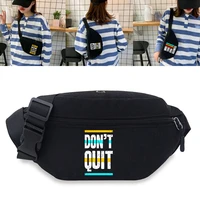 outdoor waist packs casual womens shoulder bags running belt pouch fanny pack mobile phone bag phrase pattern canvas chest bag