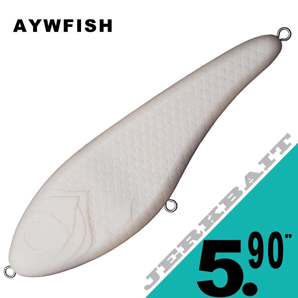 AYWFISH Неокрашенные Джеркбейты 5 шт.