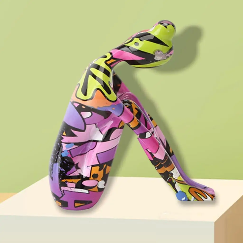 

2 Pieces Yoga Figurine Sculpture Ornament Statue Office Cabinet Artwork