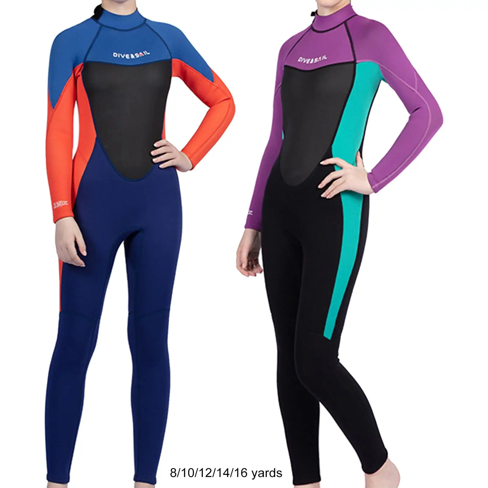 

Kids Wetsuit 2.5mm Neoprene Thermal Fullsuit for Scuba Snorkeling Sailing