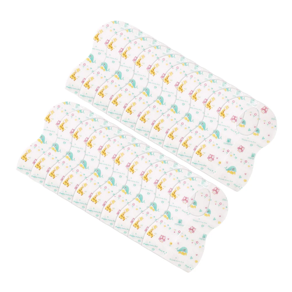 

20pcs Baby Disposable Bibs Non Woven Fabric Portable Wash Free Toddler Feeding Bib