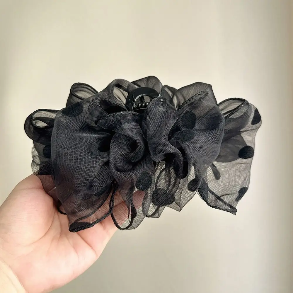 

Net Yarn Mesh Tulle Hair Claw Dot Elengant for Outdoor Girls/Ladies Party