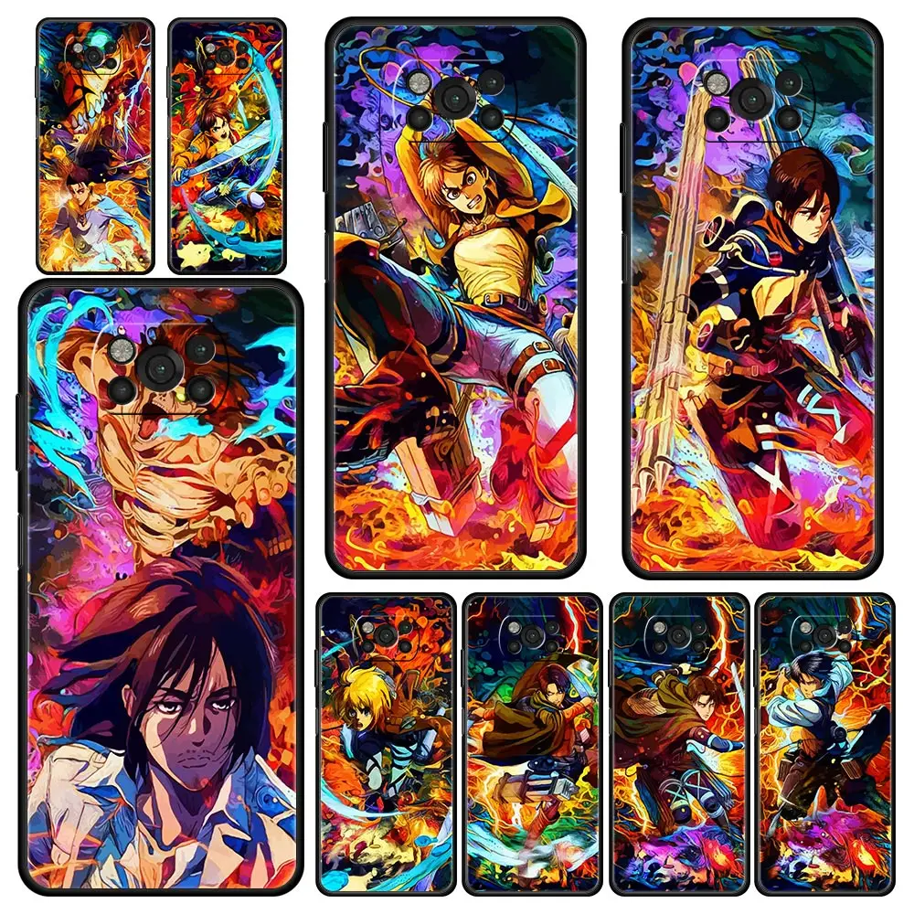 

Attack on titan Eren Yeager Phone Case For Xiaomi Poco X3 NFC M3 F3 F4 M4 X4 Mi Note 12T 12 Pro 10 11 Lite 10T 5G 11T 9T Cover