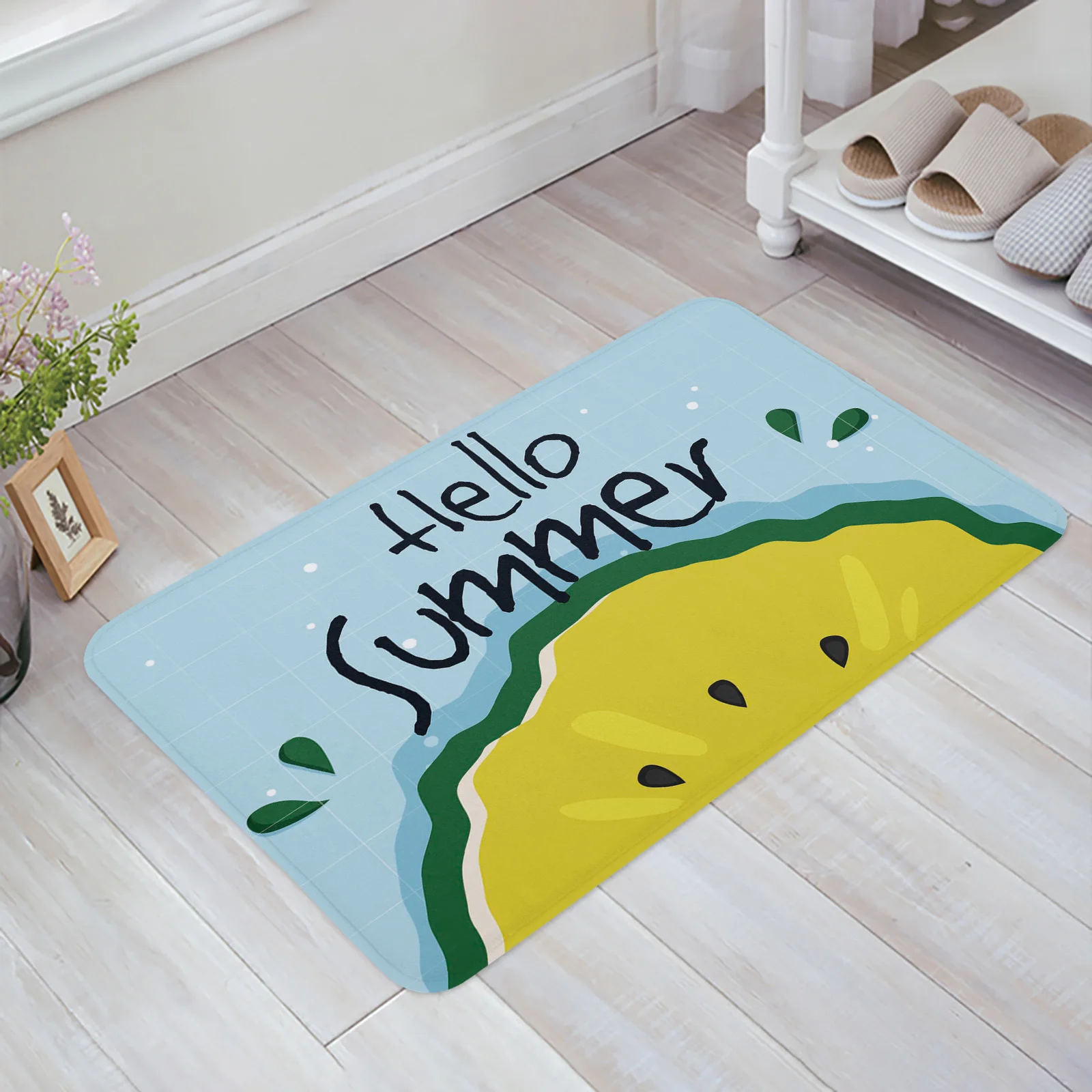 

Summer Fruit Pineapple Anti-slip Doormat Living Room Balcony Kitchen Floor Decor Bedroom Personality Home Decor