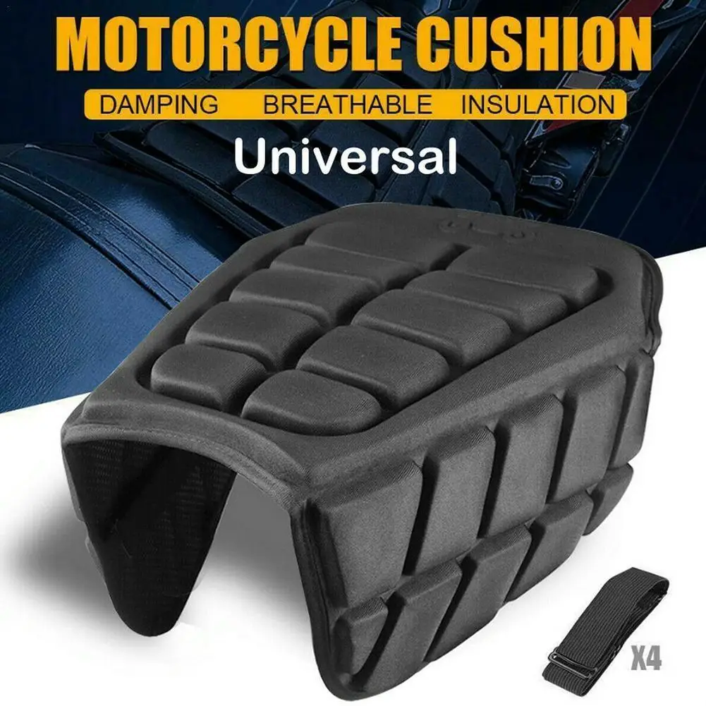 Almohadilla de Gel Universal 3D para asiento de motocicleta, almohadilla de refrigeración de descompresión, alivio de presión