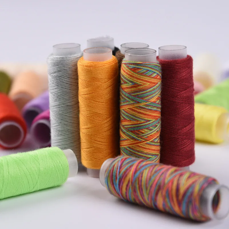 24 Pcs 200 Yards DIY Sewing Supplies Manual Line Set Embroidering Machine Accessories Home Tools Thread Polyester |