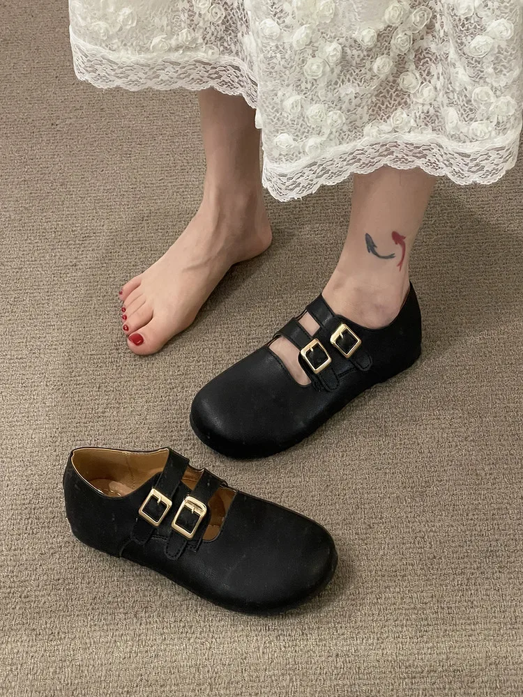 

Женская модная повседневная обувь, универсальная женская обувь на ремешке с пряжкой, Новинка лета 2023, мокасины без застежек, платье на плоской подошве из ПВХ