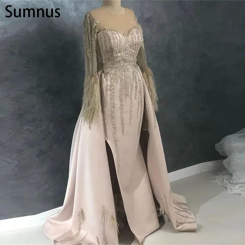 

Винтажное вечернее платье-Русалка Sumnus, праздничные платья до пола без рукавов, с жемчугом, весна-лето 2022