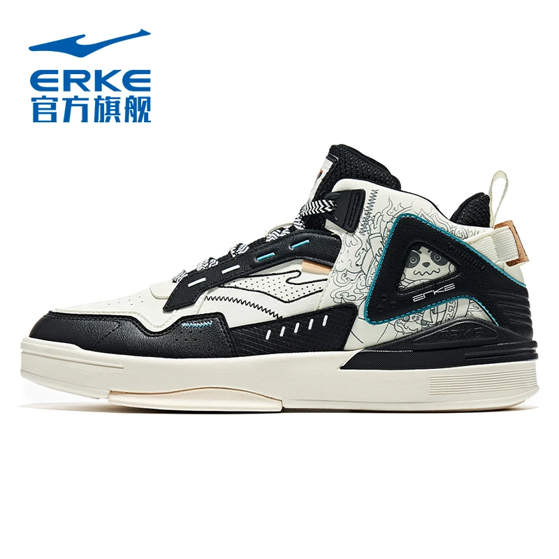 

Hongxing Erke Men's Shoes High top Board Shoes 2022 Winter New Fashion Thick soled High rise Retro Casual Sneakers