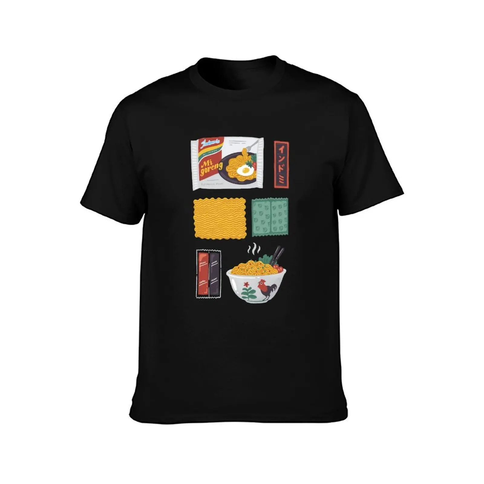 Фото Indomie - Футболка Mie Goreng Premium Print, однотонная футболка больших размеров №2