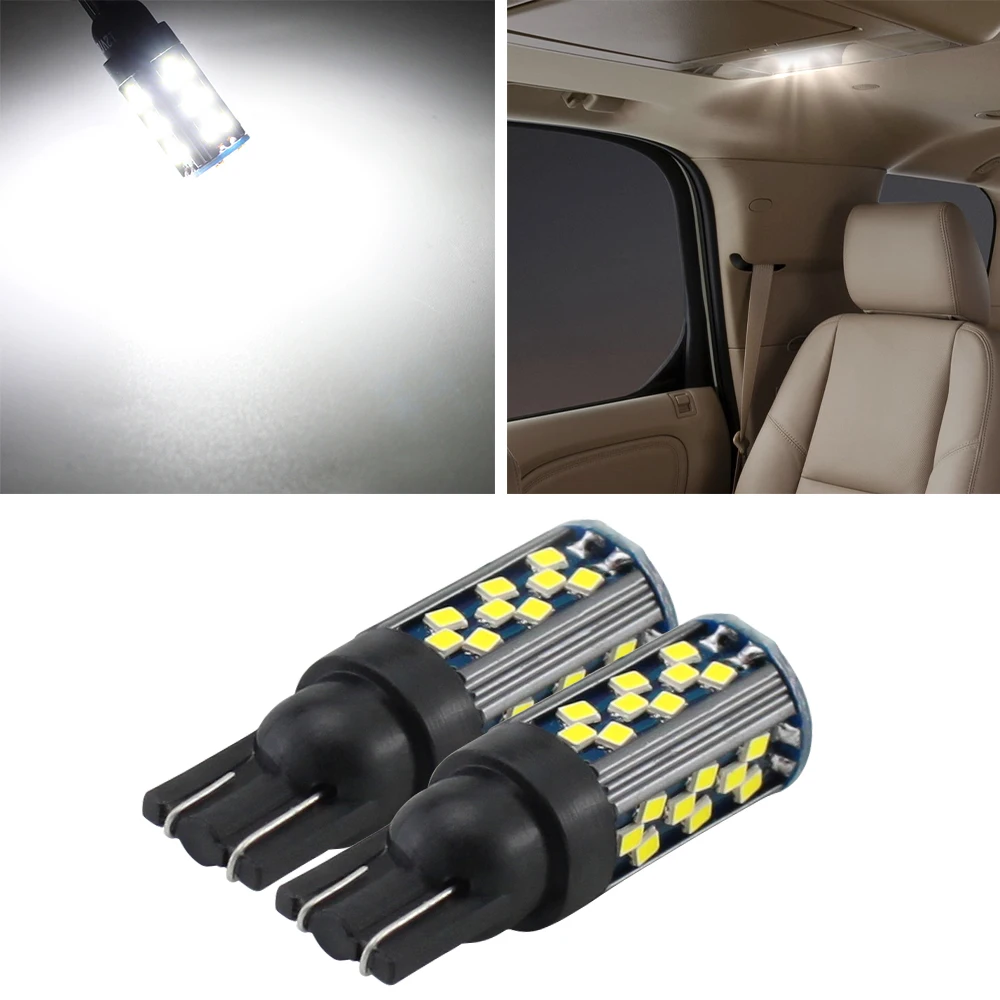 

Суперъяркая Светодиодная лампа T10 W5W 194 168 2825 для салона автомобиля, верхнее освещение для чтения, белый свет 45SMD, автомобильная парковочная л...