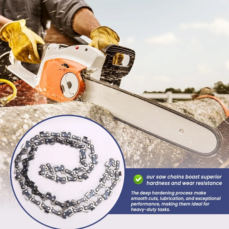Набор из 2 пильных цепей 3/8 дюйма 1 3 мм 57TG 40 см (16 дюймов) Сменная цепь для различных