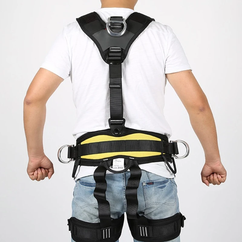 Adjustable Thickness Climbing Harness Only Shoulder Strap Harnesses Climbing Rappelling Tree Protect Waist Safety Belts
