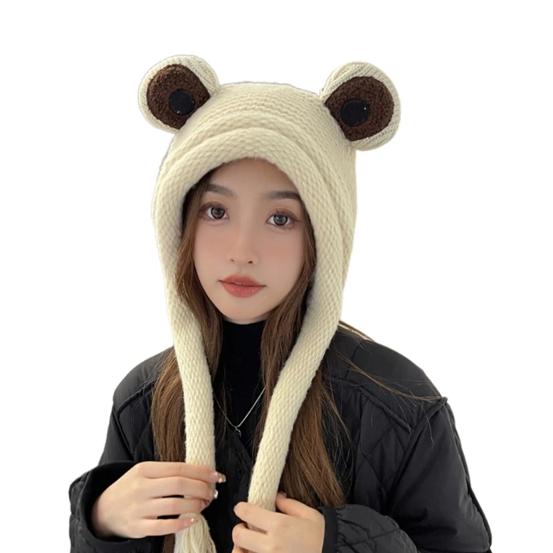 

Unisex Winter Cycling Hat Knitted Hat Crochet Shape Soft Hat Casual Wear