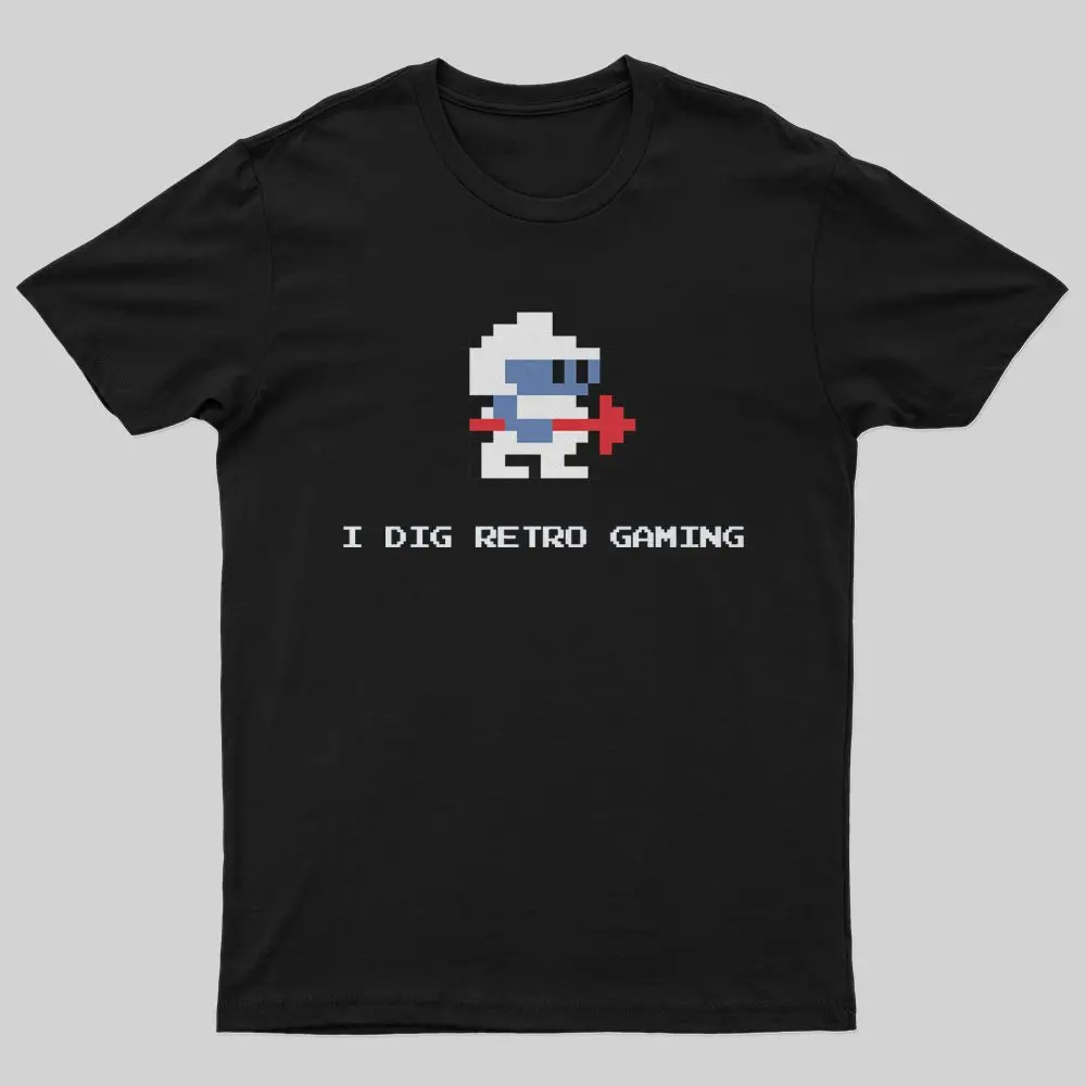 

Badassdude I DIG RETRO GAMING Printing Men's Casual Fashion T-shirt