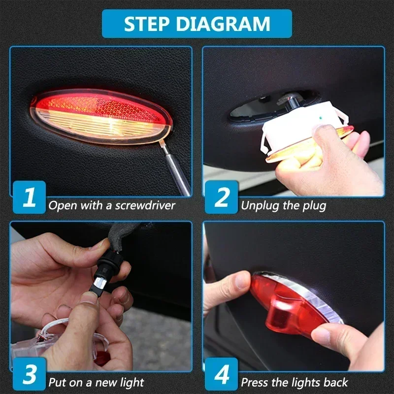 Светодиодный автомобильный логотип дверной светильник проекционные