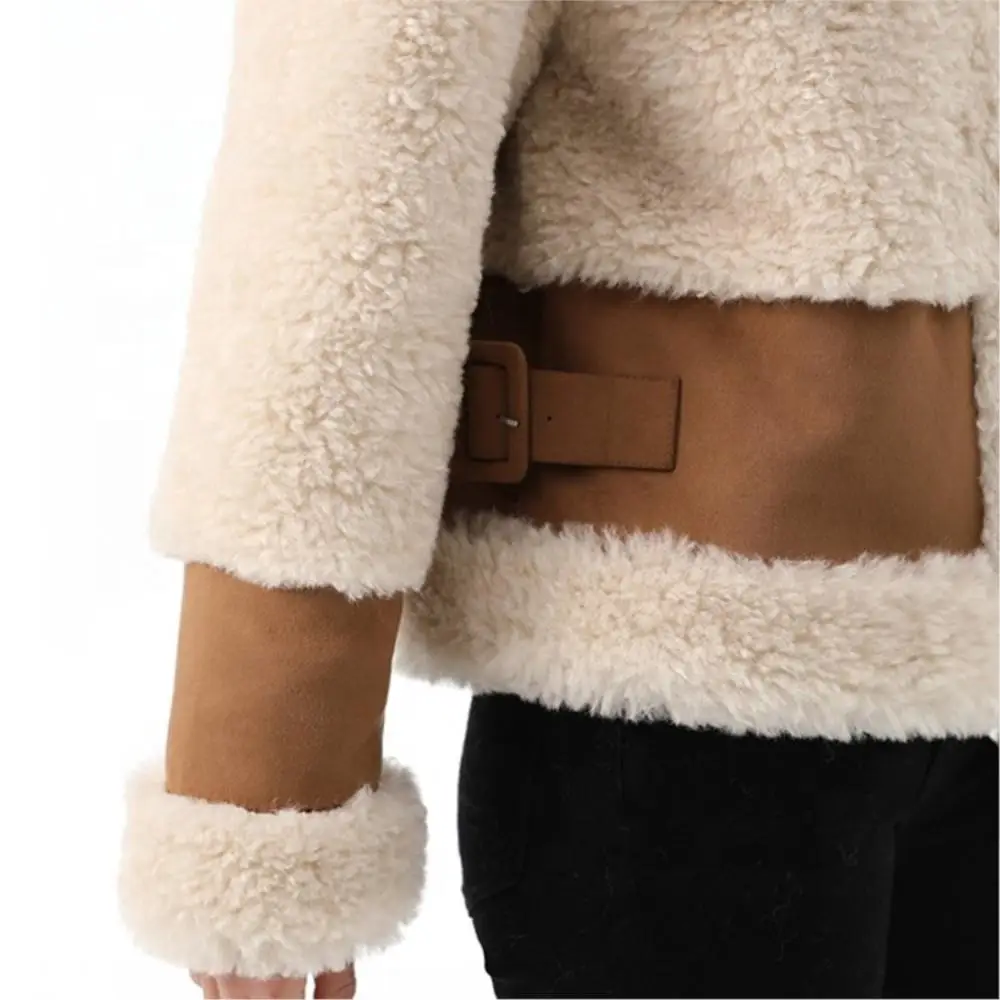 Women Winter Real Fur Single Breasted Coat Leisure Teddy Soft Long Sleeve Thermal Fur Jacket Fashion Designer Bondage Parka