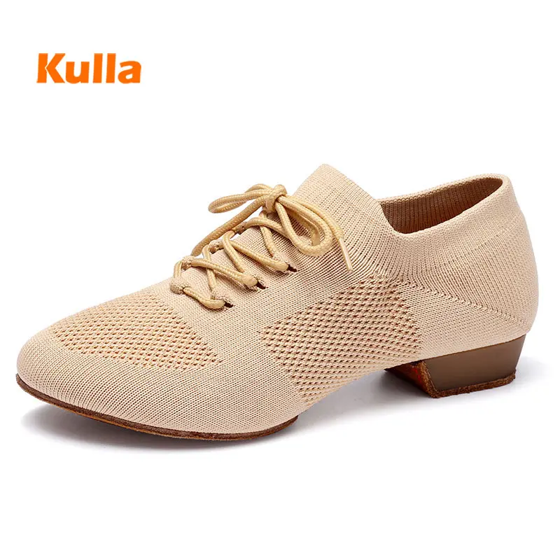 Women Men Ballet Jazz Dance Shoes Salsa Dancing Shoes Mesh Ballroom Adult Female Modern Child Medium Heel Woman's Dance Sneakers