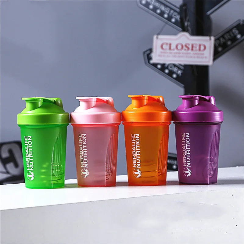 

400ml Shaker Bottle Whey Protein Transparent Milkshake Health Summer Sport Water Bottle Blender Cup Gym Shaker botella Drinkware