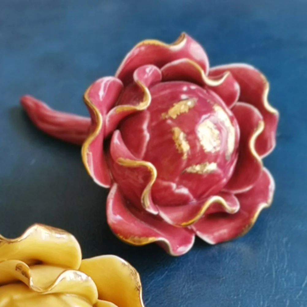 

Dressing Table Ornamnet Home Decor Craft Ceramic Flower Model Crafts Adornment Lady Accessory Small Pretty