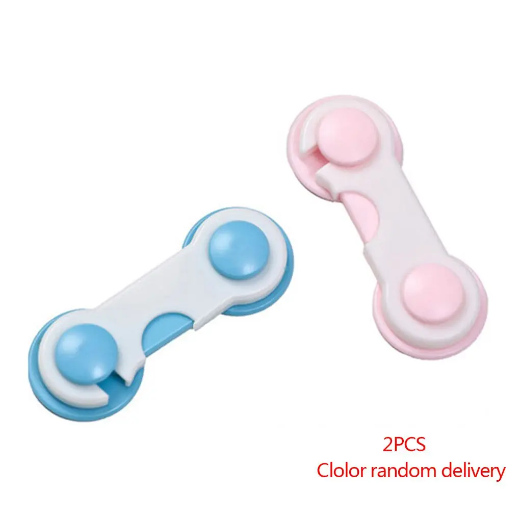 

2Pcs Color Random Multifunctional security lock baby supplies baby safety lock double-sided adhesive Safe for Drawer Cabinet