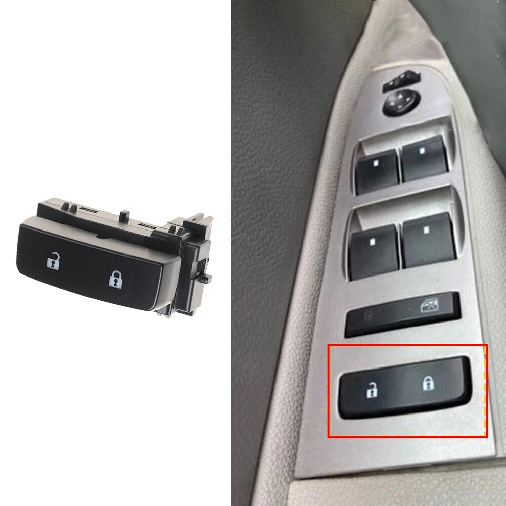 

Brand New Door Lock Switch Driver Side 15804093 Black High-strength Push Button For GMC Sierra 07-14 #15804093
