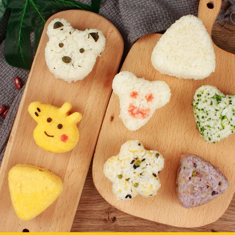 

Kitchen Gadgets Onigiri Set for Sushi Rolls Sushi Mold Onigiri Rice Ball Bento Press Maker Mold DIY Tools Kitchen Accessories