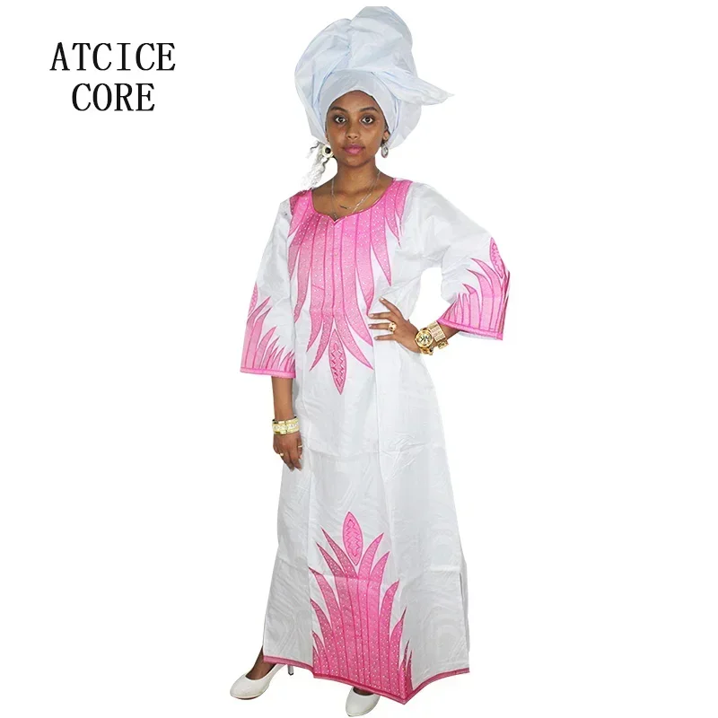 Африканские платья для женщин африканская ткань Bazin роскошная вышивка