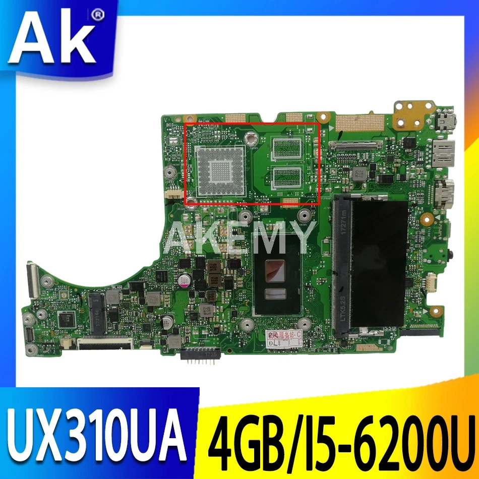 

Материнская плата UX310UA для ноутбука ASUS UX310UQK UX310UQ UX410UQ UX410UQK UX310UV оригинальная материнская плата 4 ГБ-Оперативная память