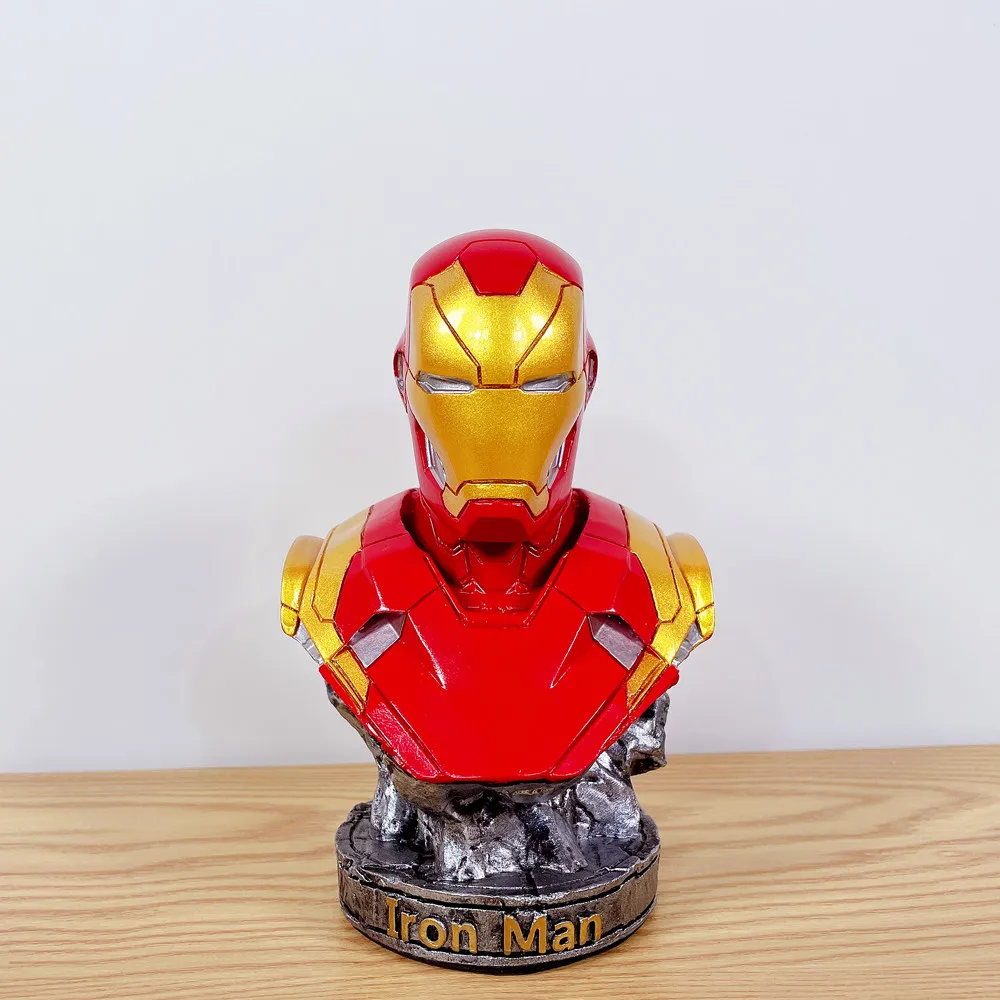 

Marvel hero Black Panther Iron man MK42 Bust Action figure resin statue Collection model home Decoration Art Sculpture Crafts