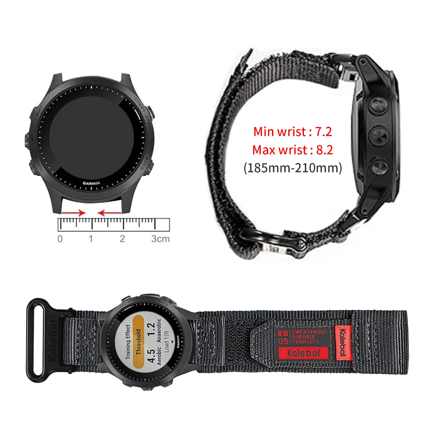 Ремешок нейлоновый для наручных часов быстросъемный браслет Garmin Fenix 8 7X простой