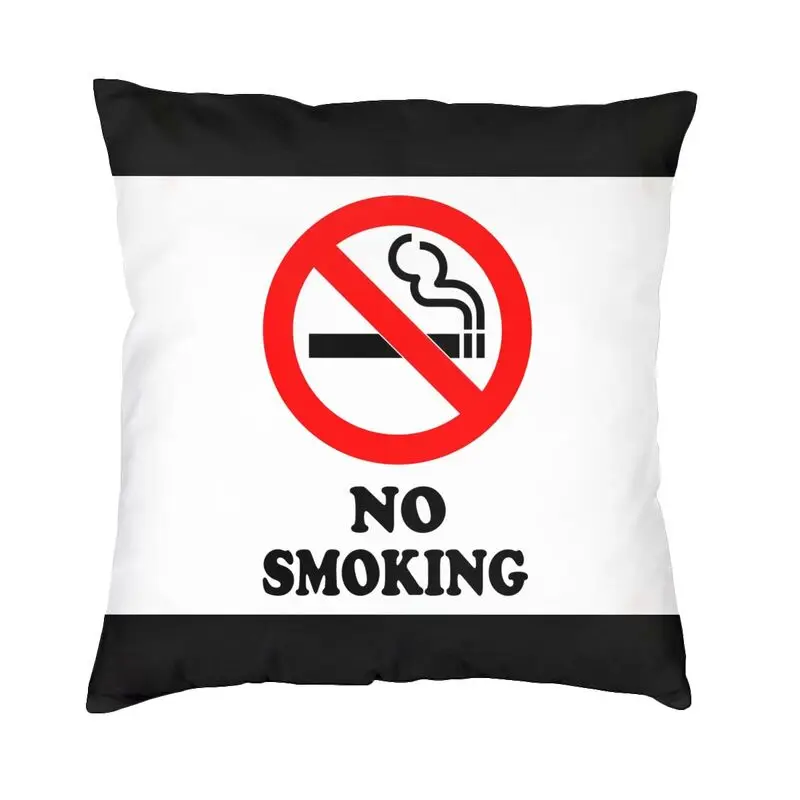 

No Smoking Sign Cushion Cover Two Side 3D Print Throw Pillow Case for Sofa Cool Pillowcase Decoration