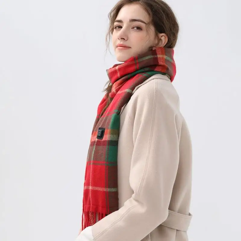 

USB Electric Heating Scarves 3 gear Temperature Adjustable Fashionable Scarves Cold Weather Necessities for men women