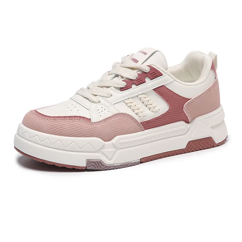 

TSTCTB Korean Platform Casual 2022 New Women Pink White Sports Flat Shoes Sneakers Vulcanize Tennis Basket Lolita Rubber Sole
