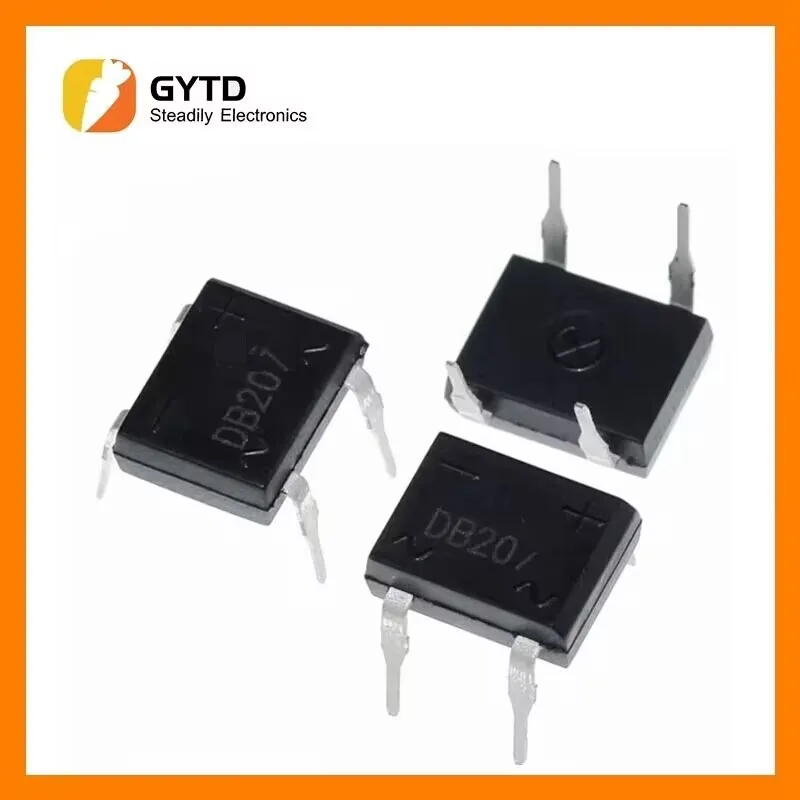 10 шт./партия, диодный мост retifica DB207 DIP-4 DB207S DIP4 2A 1000 В, диодный выпрямитель питания 1000 В, электронные компоненты