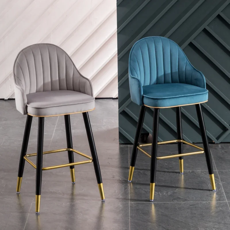 

Скандинавские барные стулья, роскошная современная мебель для ресторана, стол для приема, барный стул из кованого железа, высокие барные стулья, стул с спинкой для дома Z