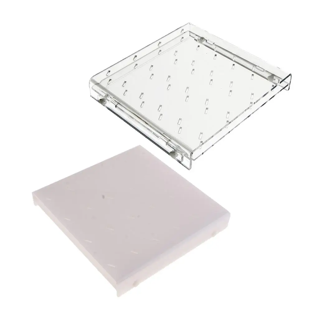 

MagiDeal 24 Slots Acrylic Ice Cream Sticks Holder Display Stand Serving Platter Rack for Wedding Birthday Baby Shower Festival