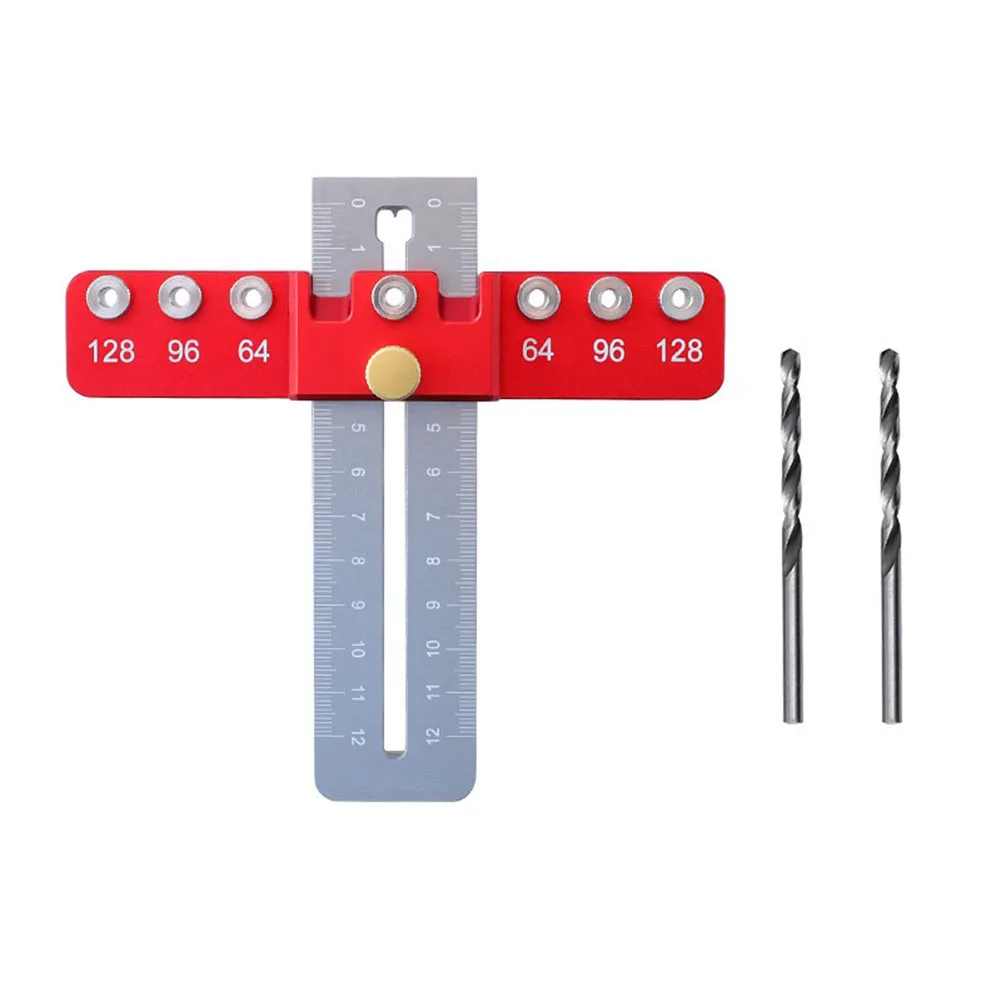 

Adjustable Cabinet Template Tool 64/96/128mm For Knobs Handles Pulls Self Centering Drilling Punch Locator Precise Drill Guide