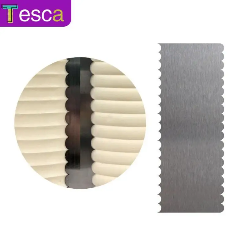 

Double-sided Portable Stainless Steel Cake Scraper Decorating Tools Dough Icing Scrappers Kitchen Cake Decorating Accessories