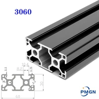 1pcs 3060 black 100 800mm 3060 t slot aluminum profiles extrusion frame 30x60mm aluminum extrusions for diy cnc 3d printer parts